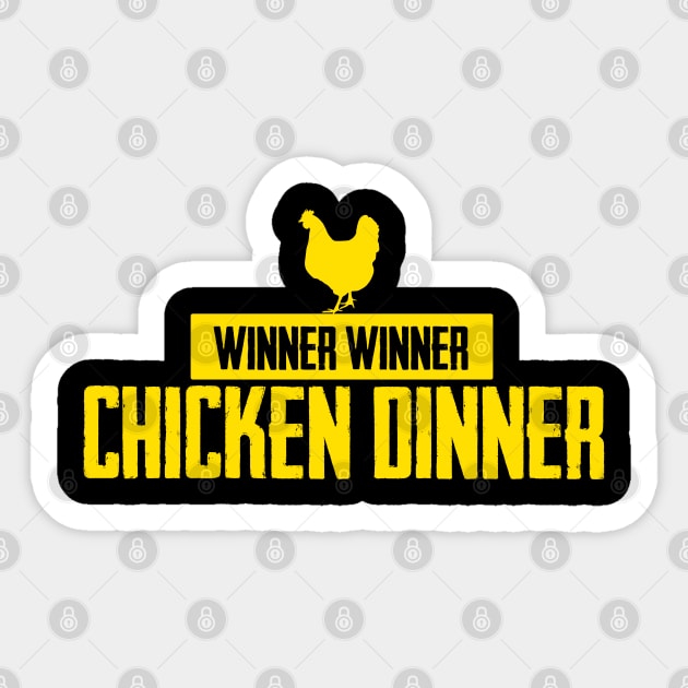 Chicken dinner Sticker by FernyDesigns